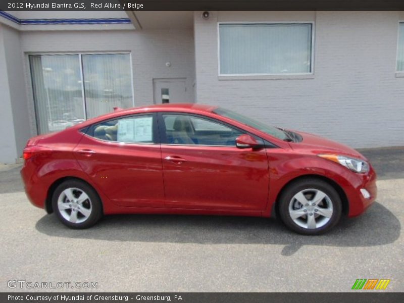 Red Allure / Beige 2012 Hyundai Elantra GLS