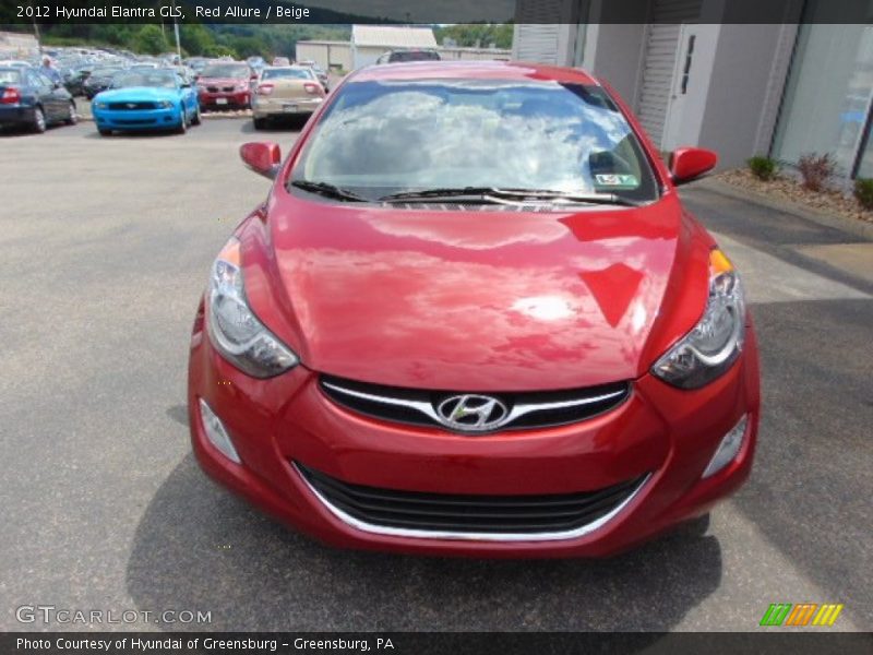 Red Allure / Beige 2012 Hyundai Elantra GLS