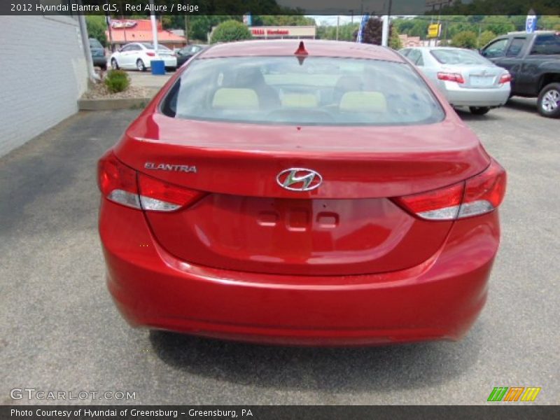 Red Allure / Beige 2012 Hyundai Elantra GLS