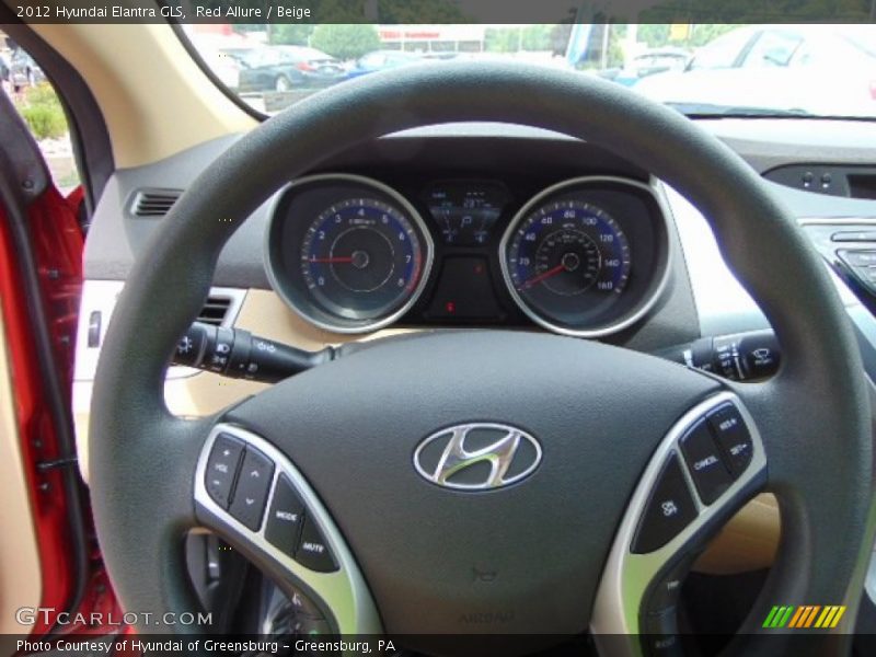 Red Allure / Beige 2012 Hyundai Elantra GLS