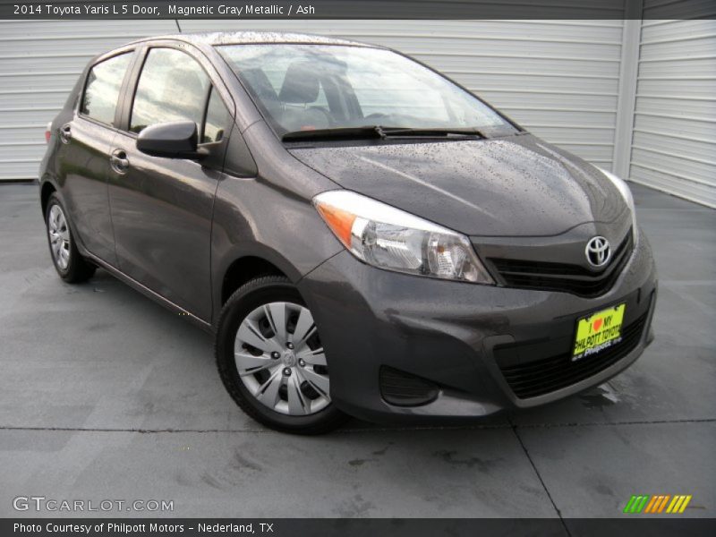 Magnetic Gray Metallic / Ash 2014 Toyota Yaris L 5 Door
