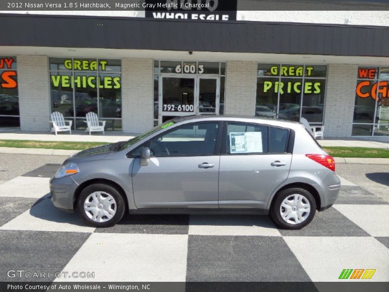 Magnetic Gray Metallic / Charcoal 2012 Nissan Versa 1.8 S Hatchback