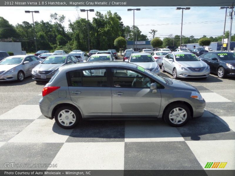 Magnetic Gray Metallic / Charcoal 2012 Nissan Versa 1.8 S Hatchback