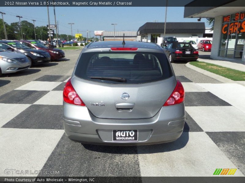 Magnetic Gray Metallic / Charcoal 2012 Nissan Versa 1.8 S Hatchback