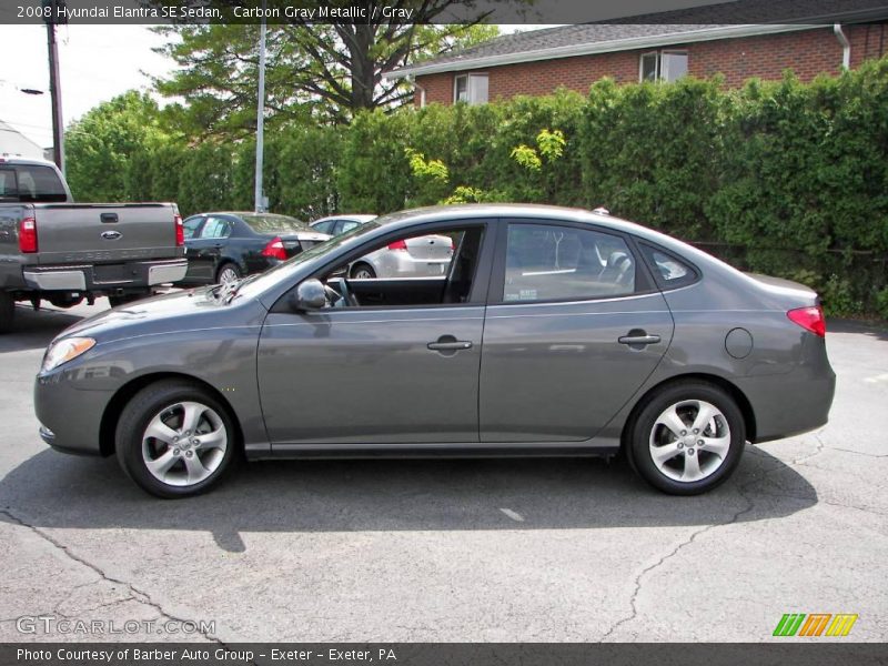 Carbon Gray Metallic / Gray 2008 Hyundai Elantra SE Sedan