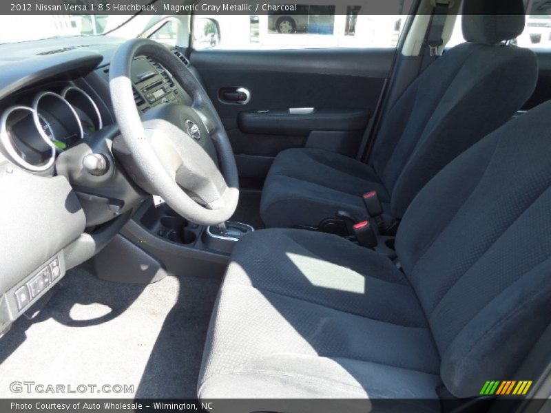 Magnetic Gray Metallic / Charcoal 2012 Nissan Versa 1.8 S Hatchback