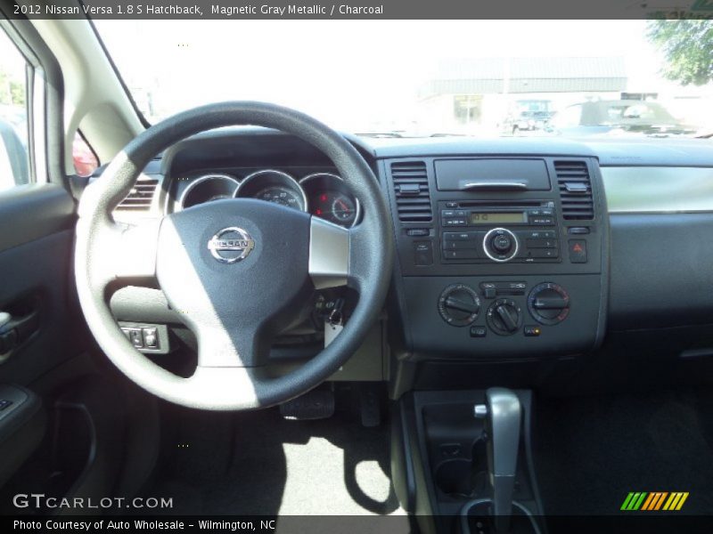Magnetic Gray Metallic / Charcoal 2012 Nissan Versa 1.8 S Hatchback