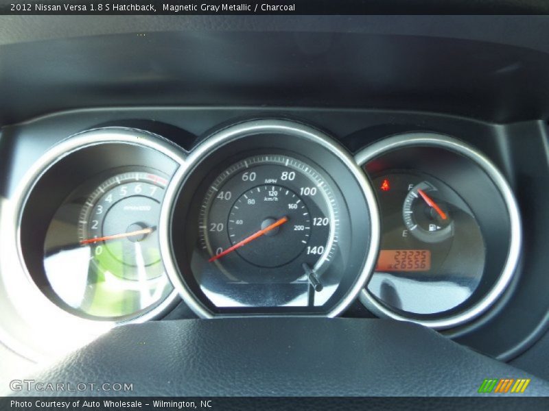 Magnetic Gray Metallic / Charcoal 2012 Nissan Versa 1.8 S Hatchback