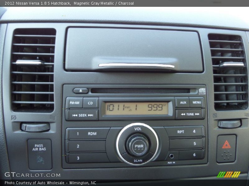 Magnetic Gray Metallic / Charcoal 2012 Nissan Versa 1.8 S Hatchback