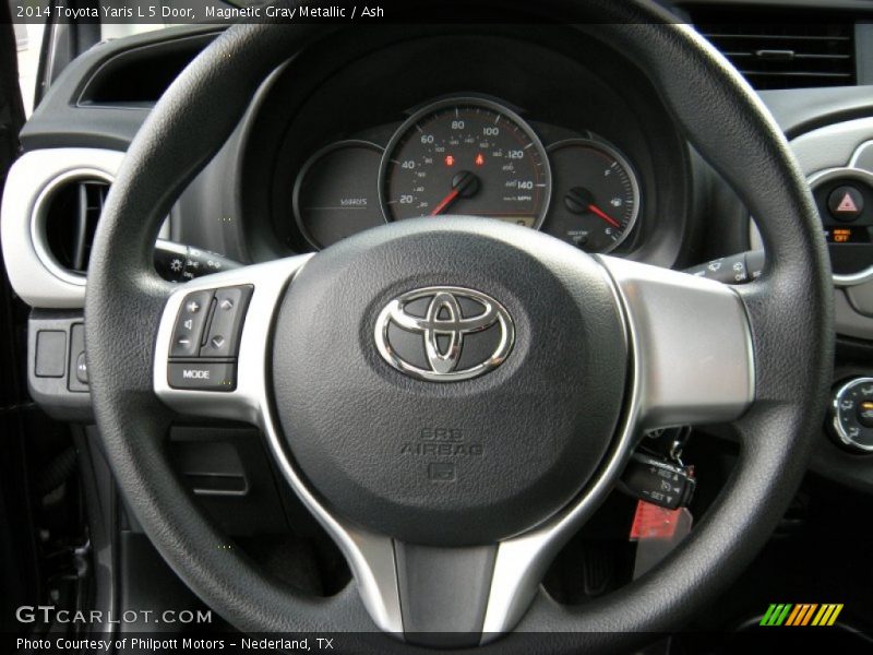 Magnetic Gray Metallic / Ash 2014 Toyota Yaris L 5 Door