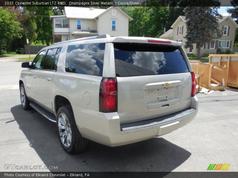 Champagne Silver Metallic / Cocoa/Dune 2015 Chevrolet Suburban LTZ 4WD