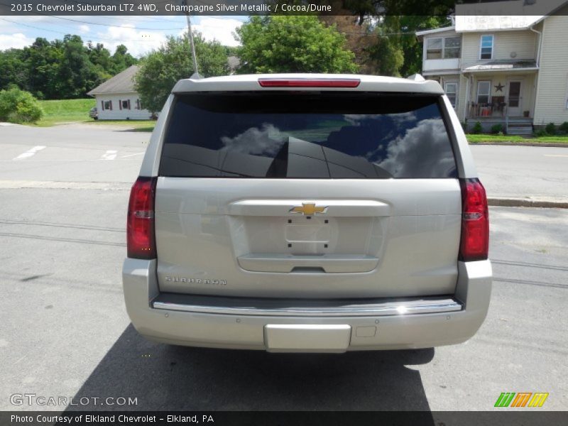 Champagne Silver Metallic / Cocoa/Dune 2015 Chevrolet Suburban LTZ 4WD