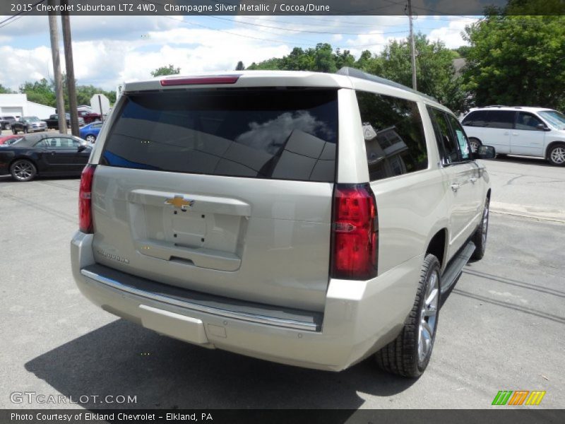 Champagne Silver Metallic / Cocoa/Dune 2015 Chevrolet Suburban LTZ 4WD