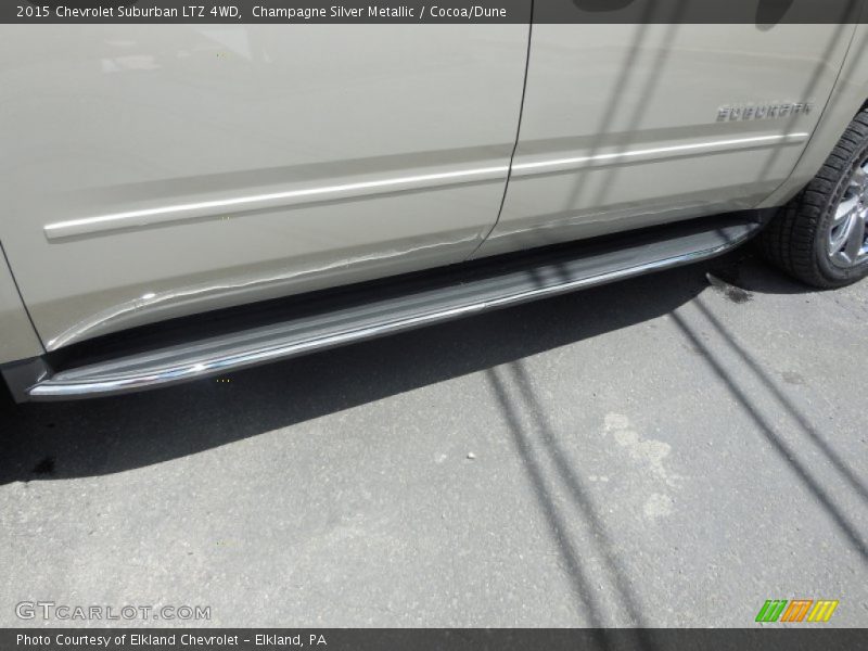 Champagne Silver Metallic / Cocoa/Dune 2015 Chevrolet Suburban LTZ 4WD