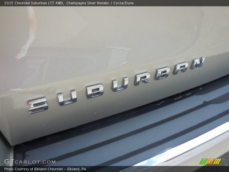 Champagne Silver Metallic / Cocoa/Dune 2015 Chevrolet Suburban LTZ 4WD