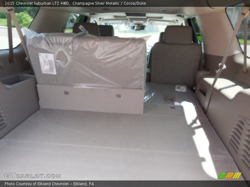 Champagne Silver Metallic / Cocoa/Dune 2015 Chevrolet Suburban LTZ 4WD
