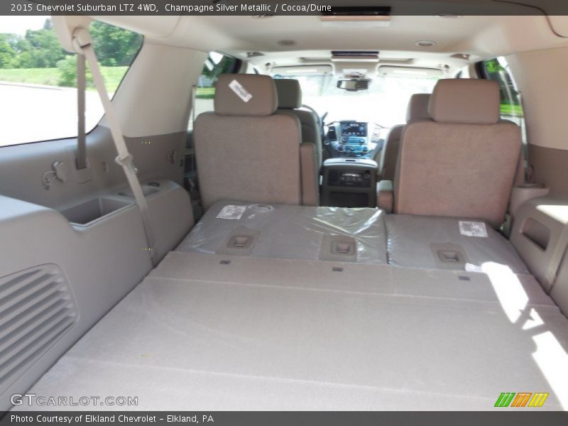 Champagne Silver Metallic / Cocoa/Dune 2015 Chevrolet Suburban LTZ 4WD