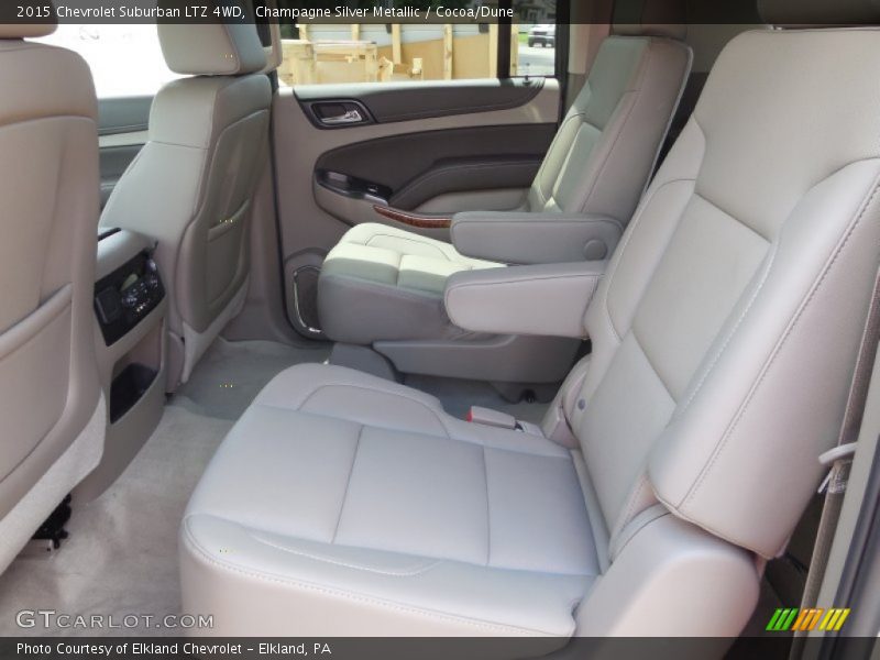 Champagne Silver Metallic / Cocoa/Dune 2015 Chevrolet Suburban LTZ 4WD