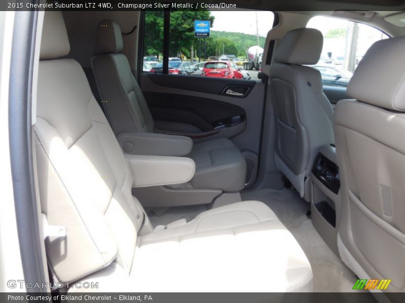 Champagne Silver Metallic / Cocoa/Dune 2015 Chevrolet Suburban LTZ 4WD