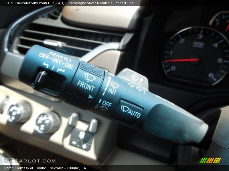 Champagne Silver Metallic / Cocoa/Dune 2015 Chevrolet Suburban LTZ 4WD