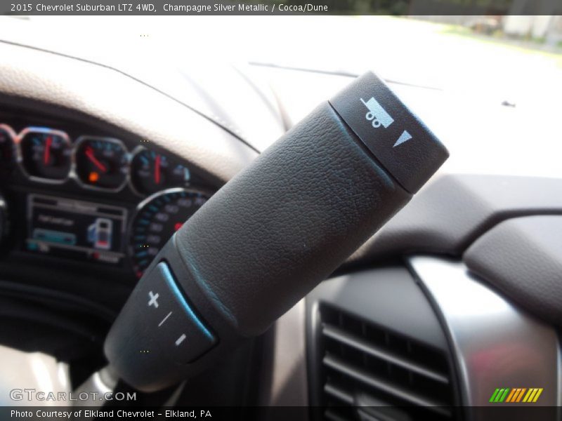 Champagne Silver Metallic / Cocoa/Dune 2015 Chevrolet Suburban LTZ 4WD