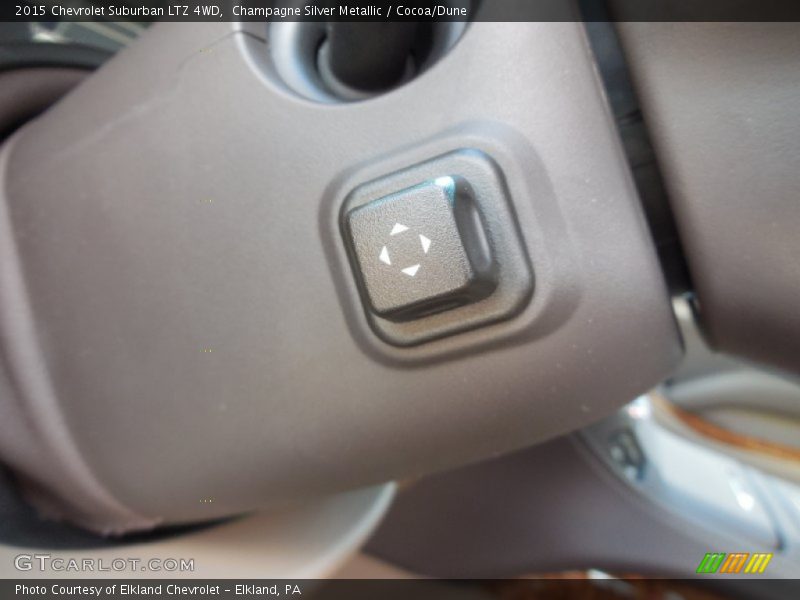 Champagne Silver Metallic / Cocoa/Dune 2015 Chevrolet Suburban LTZ 4WD