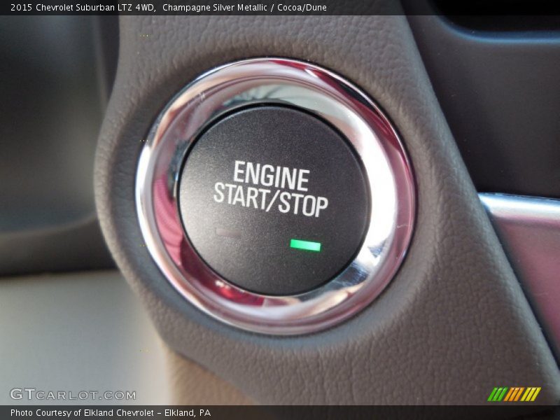 Champagne Silver Metallic / Cocoa/Dune 2015 Chevrolet Suburban LTZ 4WD