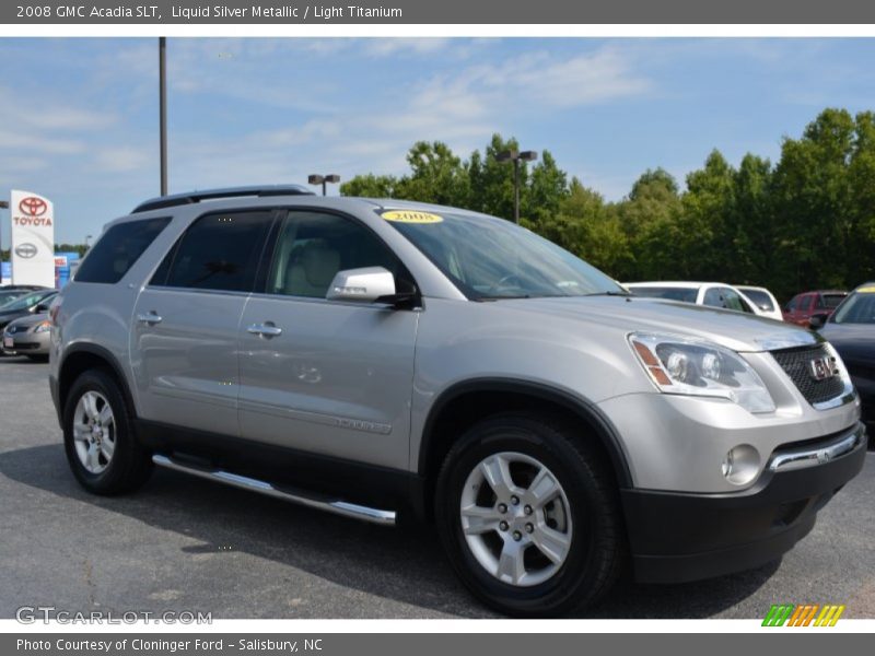 Liquid Silver Metallic / Light Titanium 2008 GMC Acadia SLT