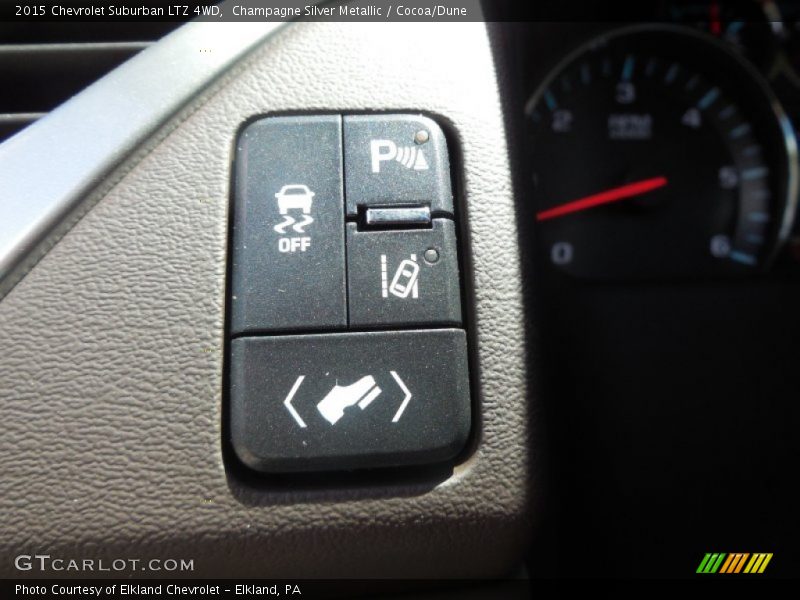 Champagne Silver Metallic / Cocoa/Dune 2015 Chevrolet Suburban LTZ 4WD