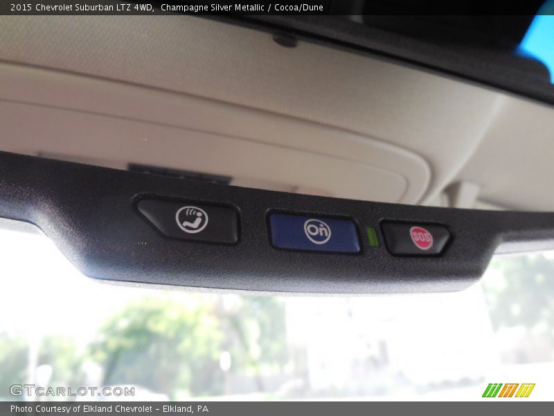 Champagne Silver Metallic / Cocoa/Dune 2015 Chevrolet Suburban LTZ 4WD