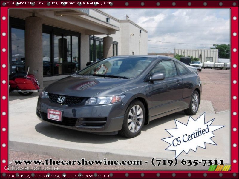 Polished Metal Metallic / Gray 2009 Honda Civic EX-L Coupe