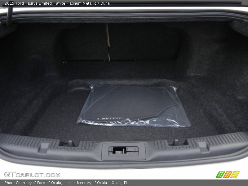 White Platinum Metallic / Dune 2015 Ford Taurus Limited