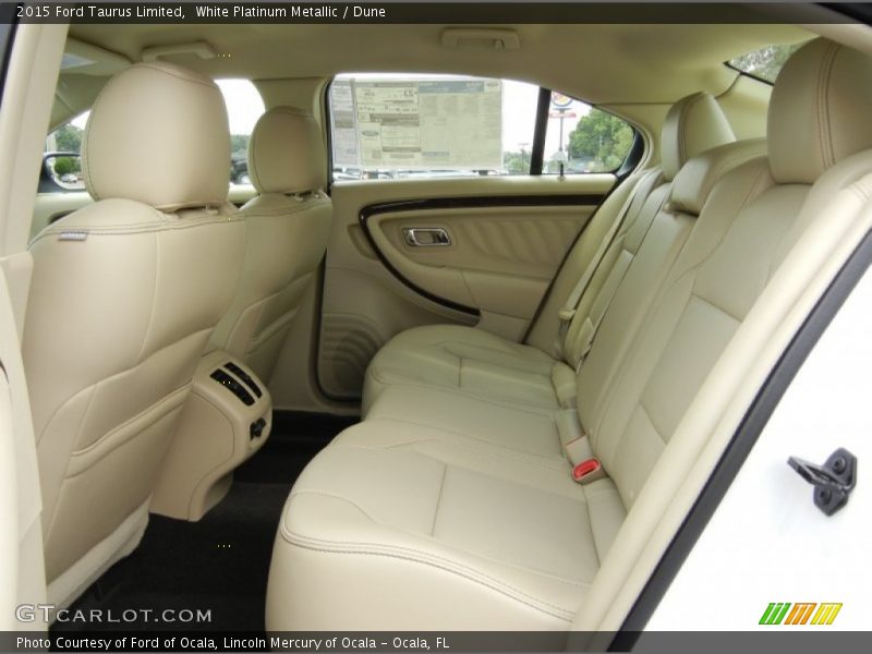 White Platinum Metallic / Dune 2015 Ford Taurus Limited