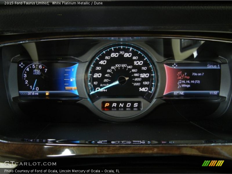 White Platinum Metallic / Dune 2015 Ford Taurus Limited