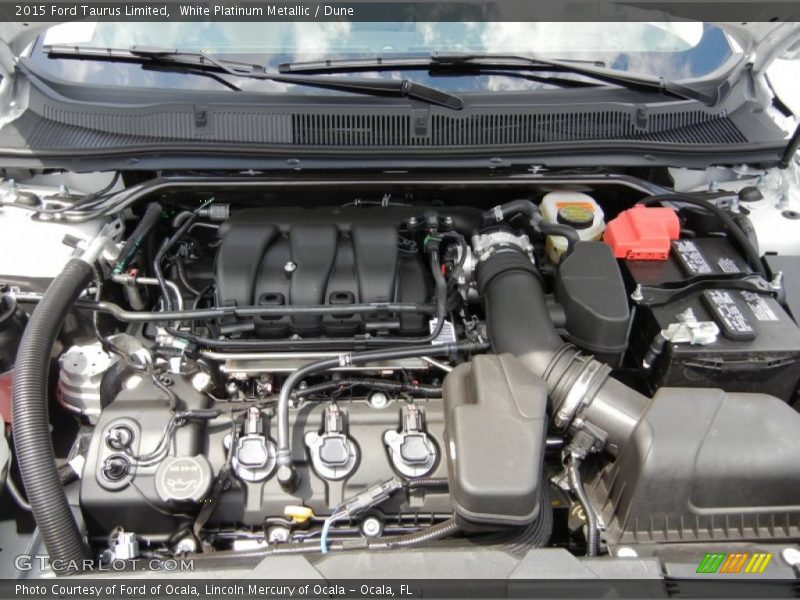White Platinum Metallic / Dune 2015 Ford Taurus Limited