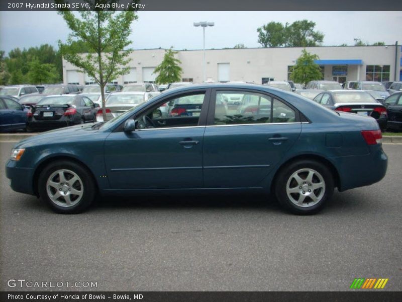 Aqua Blue / Gray 2007 Hyundai Sonata SE V6