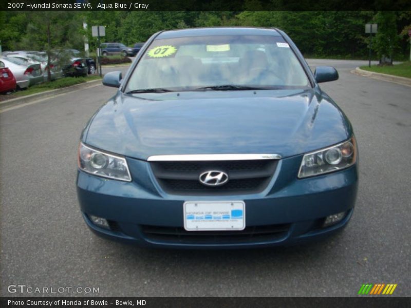 Aqua Blue / Gray 2007 Hyundai Sonata SE V6