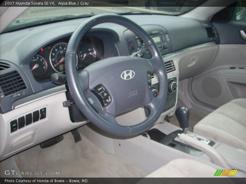 Aqua Blue / Gray 2007 Hyundai Sonata SE V6