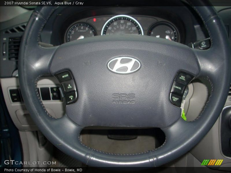 Aqua Blue / Gray 2007 Hyundai Sonata SE V6