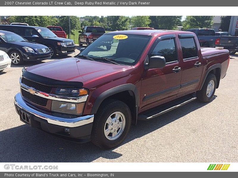 Deep Ruby Red Metallic / Very Dark Pewter 2007 Chevrolet Colorado LT Crew Cab