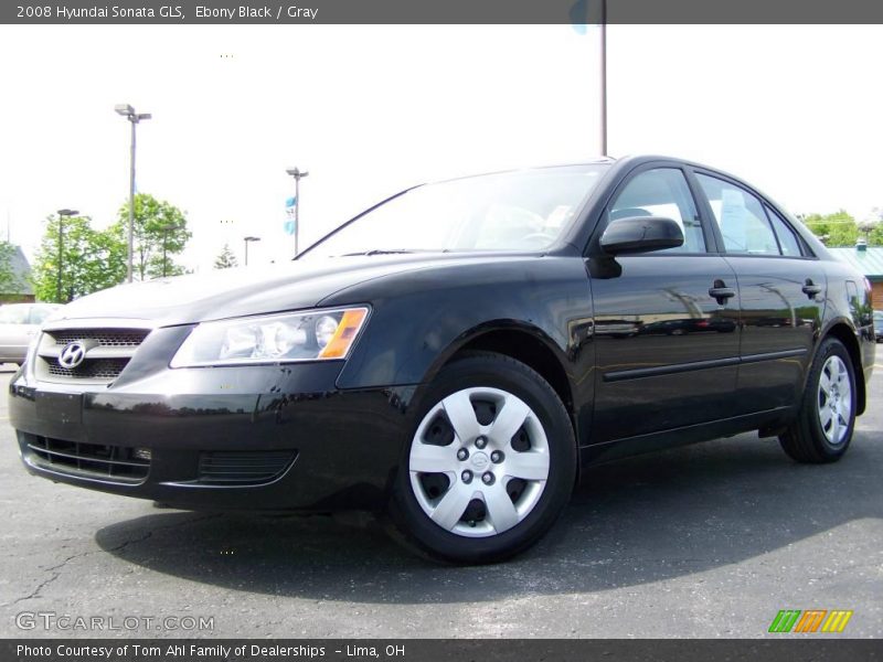 Ebony Black / Gray 2008 Hyundai Sonata GLS
