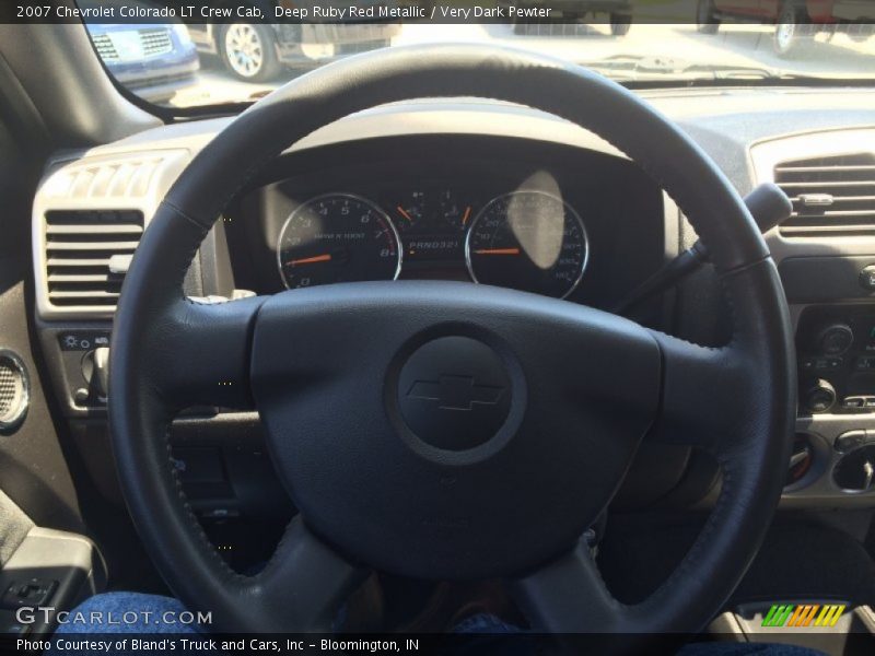 Deep Ruby Red Metallic / Very Dark Pewter 2007 Chevrolet Colorado LT Crew Cab