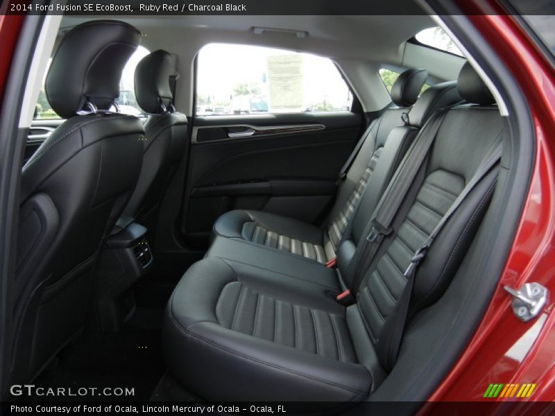 Ruby Red / Charcoal Black 2014 Ford Fusion SE EcoBoost