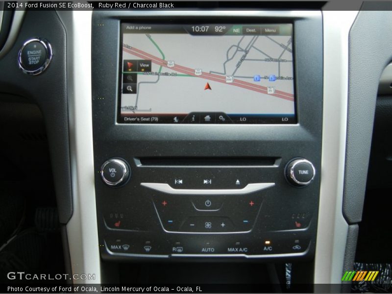 Ruby Red / Charcoal Black 2014 Ford Fusion SE EcoBoost