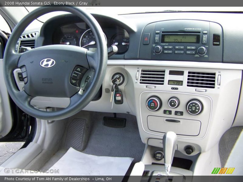 Ebony Black / Gray 2008 Hyundai Sonata GLS