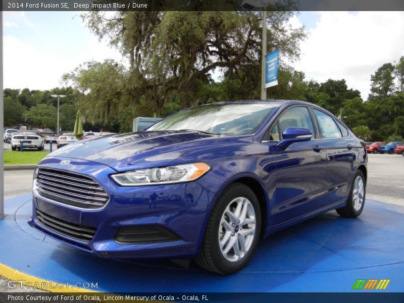 Deep Impact Blue / Dune 2014 Ford Fusion SE