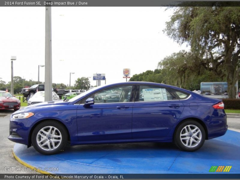 Deep Impact Blue / Dune 2014 Ford Fusion SE