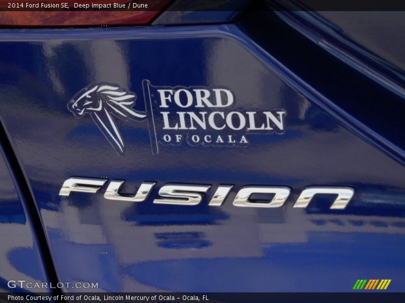 Deep Impact Blue / Dune 2014 Ford Fusion SE