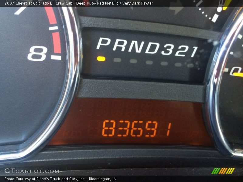 Deep Ruby Red Metallic / Very Dark Pewter 2007 Chevrolet Colorado LT Crew Cab