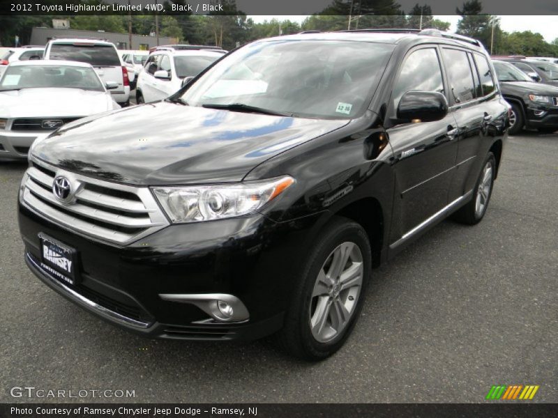 Black / Black 2012 Toyota Highlander Limited 4WD